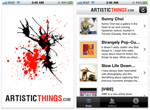 Artistic Things iPhone App
